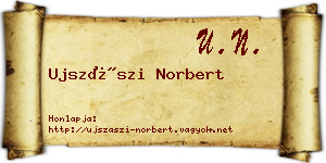 Ujszászi Norbert névjegykártya