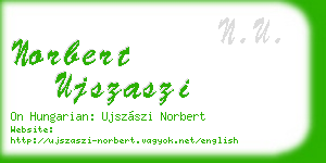 norbert ujszaszi business card