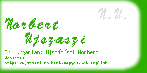 norbert ujszaszi business card